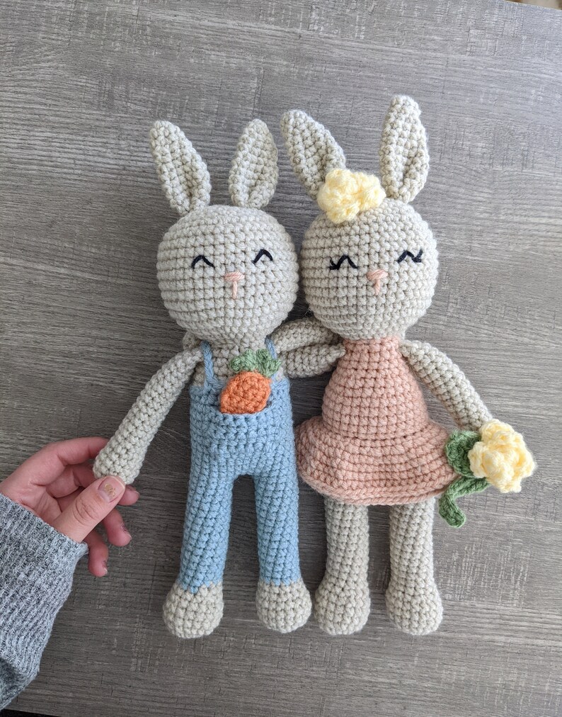 BUNNY IN OVERALLS Crochet Pattern Digital Download Etsy
