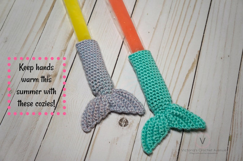 Mermaid Popsicle Holder PATTERN Crochet Popsicle holder Ice | Etsy