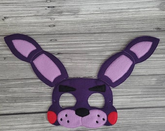 Bunny Felt Mask: Embroidered Bonnie Costume, Creative Play