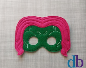 Gamora Felt Embroidered Mask - Kid & Adult - Pretend Play - Halloween Costume - CosPlay - Guardian Mask