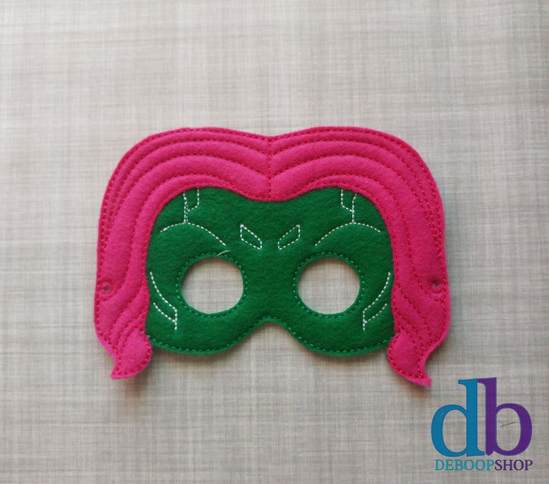 Gamora Felt Embroidered Mask Kid & Adult Pretend Play Halloween Costume CosPlay Guardian Mask image 1