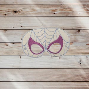 Spider Woman Felt Play Mask - Spider Gwen Mask - Pretend Play Mask - Super Hero Mask - Ghost Spider Mask -White Widow Mask