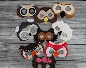 Felt Owl Mask: Dress Up, Pretend Play Costume