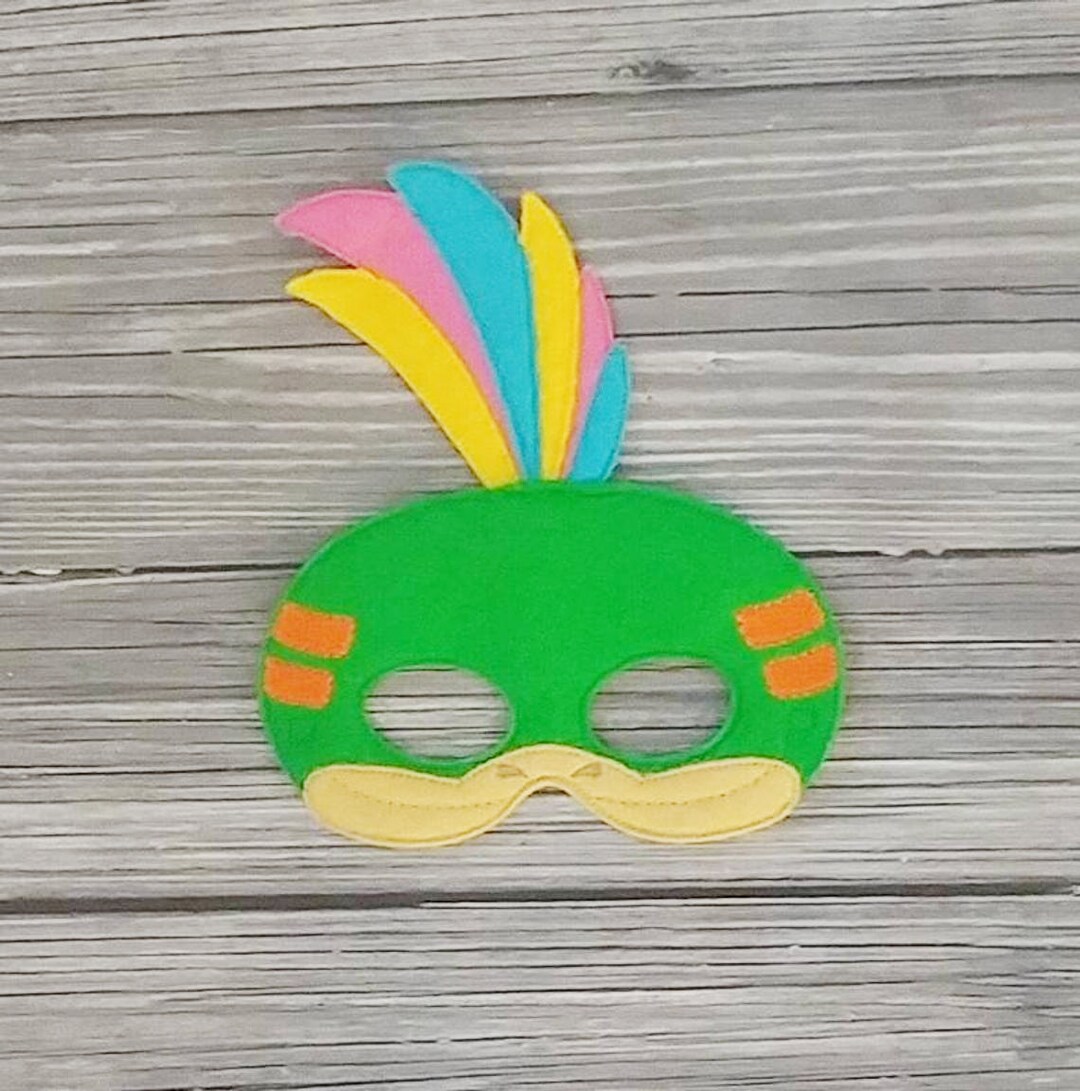 Lemmy Embroidered Felt Mask - Turtle Mask - Turtle Siblings - Cosplay ...