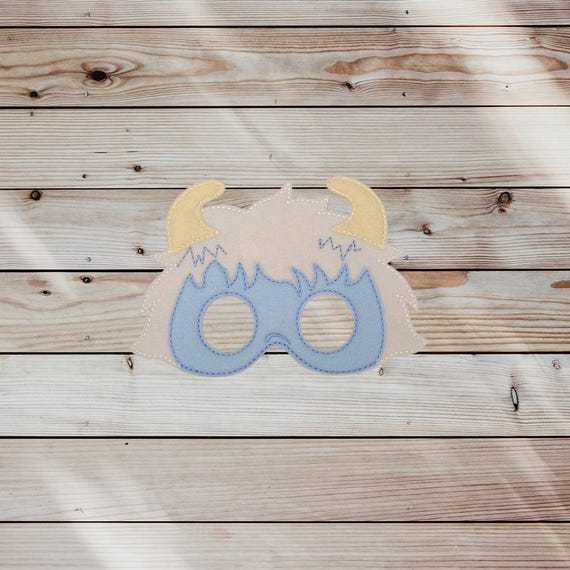 Embroidered Yeti Mask: Abominable Snowman Costume, Creative Play