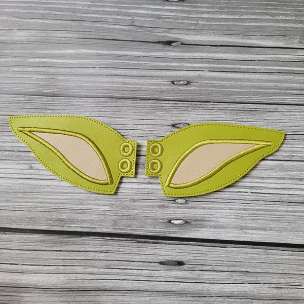 Green Alien Ear Wings for Boots, Shoes, Roller Skates - Shoe Wings - Alien Wings - 2 sizes - Small and Large