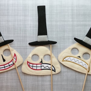 HalloweenTown Mayor Felt Mask - Mayor Frown - Mayor Smile - Mayor Split - Kid & Adult - Creative Play - Halloween Costume - Cosplay