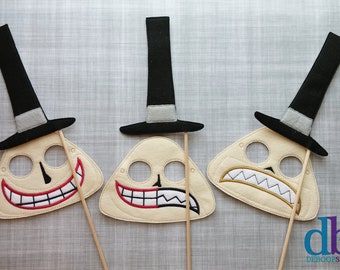 HalloweenTown Mayor Felt Mask - Mayor Frown - Mayor Smile - Mayor Split - Kid & Adult - Creative Play - Halloween Costume - Cosplay