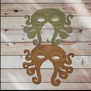 Octopus Mask - 8-Legged Creature -Felt Embroidered Mask - Cthulhu Mask - Cosplay - Halloween Costume - Costume Party - Pretend Play