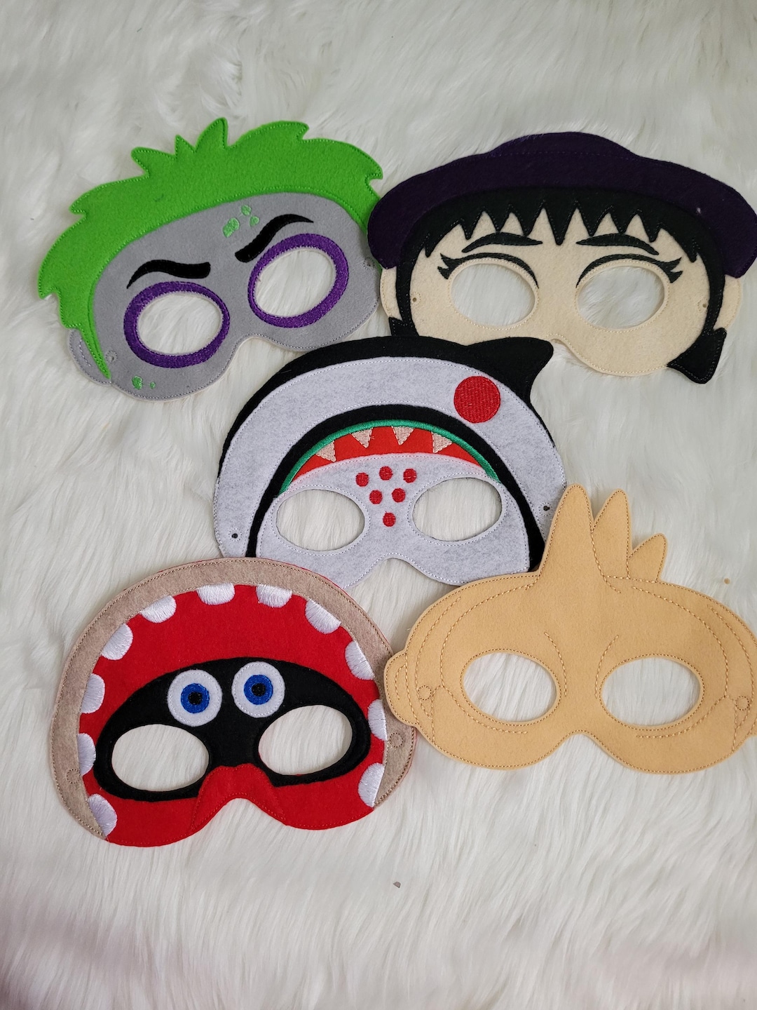 Betelguese Felt Embroidered Mask Set - Ghost Mask - Fantasy-horror ...
