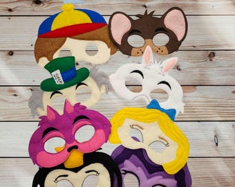 Storybook Characters-Wonderland-Alice-Queen-Dormouse-Mad Hatter-Cheshire Cat-White Rabbit-Flowers-Rotund Guys -Pretend -Dress-Up -Halloween