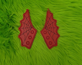 Spiderman Inspired Shoe Wings: Embroidered Vinyl Boot Accessories - Lace-Up Sneakers Adornment