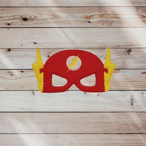 Maska filcowa Flash Hero: kostium Thunderbolt, kreatywna zabawa