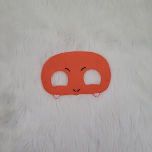 Geborduurd masker van oranje hagedisvilt - Gamingpersonage - CosPlay - Aankleden - Fantasiespel