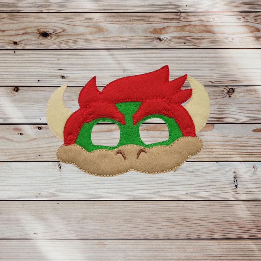 Turtlelike Embroidered Felt Mask -Kid & Adult Mask - Pretend Play - Halloween Costume - Dress-Up  - Turtle Character Mask - Turtlelike Mask