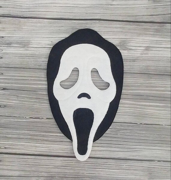 Scary Ghost Face Scream Mask Halloween Party Dress with Hood