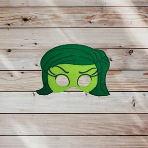 Inside Emotion Disgust Felt Embroidered Mask - Kid & Adult - Pretend Play - Halloween Costume