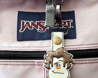 Wrecking Hero Keychain - Embroidered Key Chain - Zipper Pull