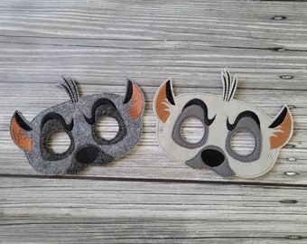 Hyena Mask - Jungle Animal -Lion Kingdom Felt Embroidered Mask - Cosplay - Pretend Play - Halloween Costume - Creative Play - Dress-Up Mask