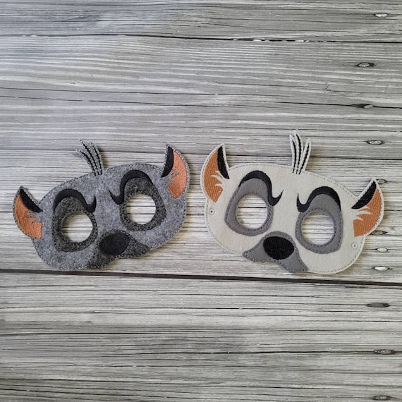 Felt Hyena Mask: Embroidered Jungle Animal Costume - Etsy