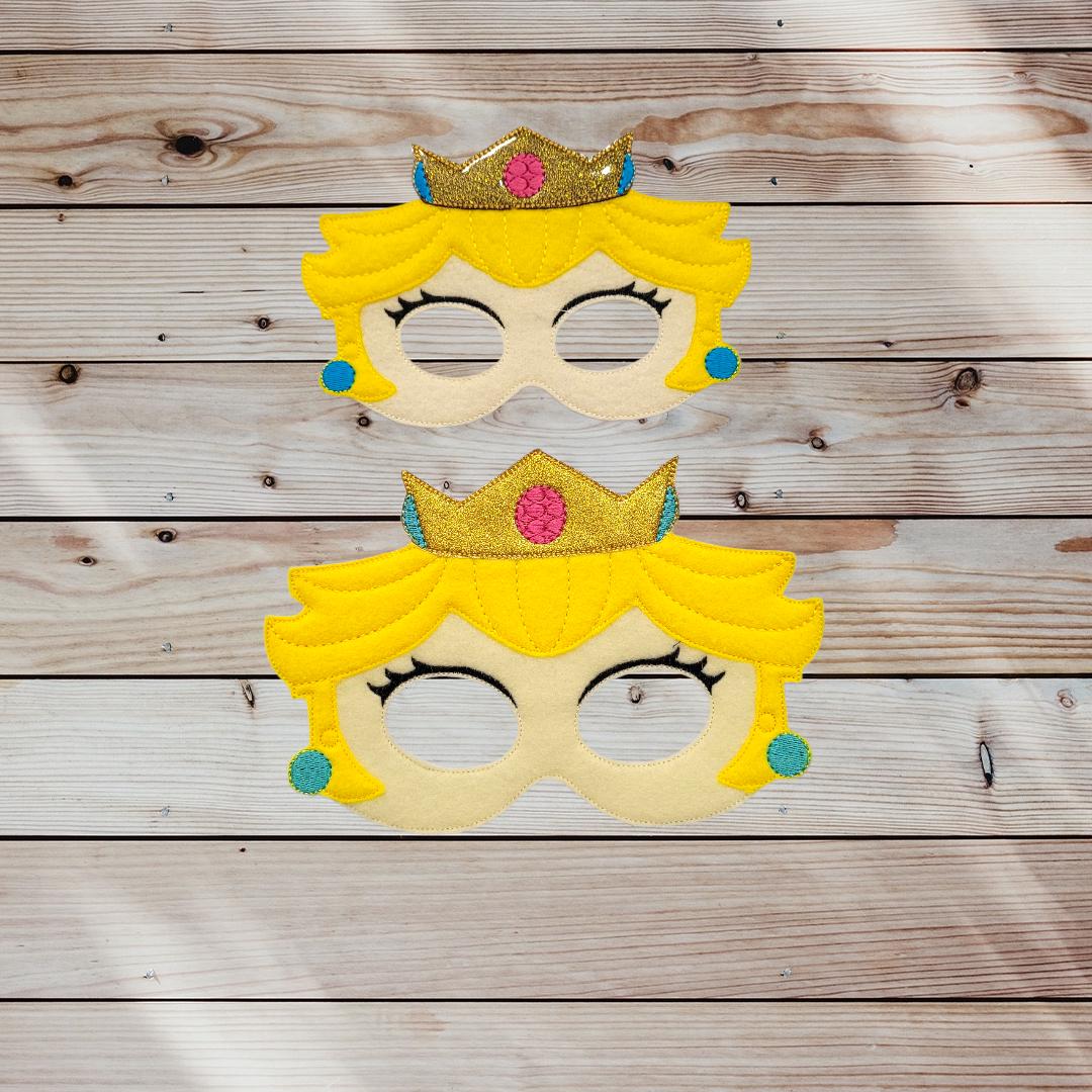 Blonde Princess Felt Mask: Embroidered Costume Mask - Gaming Character ...