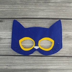 Storybook Cat Mask - Blue Cat Mask - Cat Mask - Cartoon Character Mask - Kid & Adult - Creative Play - Halloween Costume