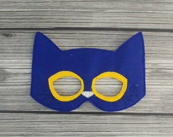 Storybook Cat Mask - Blue Cat Mask - Cat Mask - Cartoon Character Mask - Kid & Adult - Creative Play - Halloween Costume