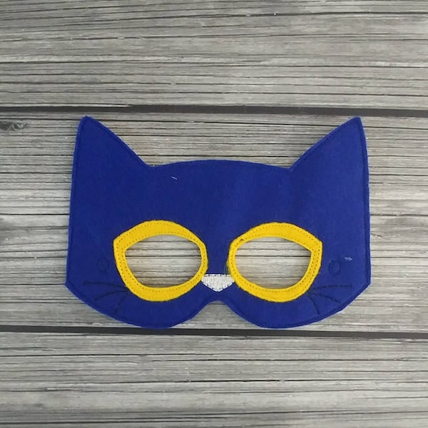 Storybook Cat Mask - Blue Cat Mask - Cat Mask - Cartoon Character Mask - Kid & Adult - Creative Play - Halloween Costume