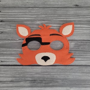 Fox Felt Embroidered Mask - Foxy the Fox Mask - Kid & Adult - Creative Play - Halloween Costume