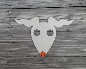 Ghost Dog Felt Mask - Zero Mask -Kid & Adult - Creative Play - Halloween Costume - Cosplay