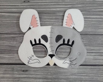 Roxanne Wolf Felt Play Mask - Gray Wolf Felt Play Mask - Fnaf Mask - Cosplay Mask L