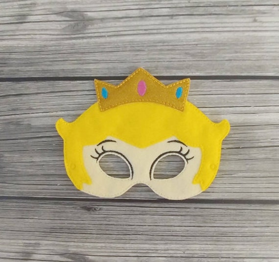 Prinzessin Pfirsich Filz Bestickt Maske Kind Erwachsene Etsy