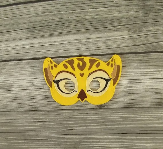 Maschera di ghepardo Fuli Maschera di feltro ricamata della tribù dei  leoni Bambini e adulti Gioco di finzione Costume di Halloween