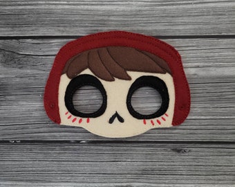 Mexican Boy Mask - Day of the Dead Mask - Hooded Skeleton Boy Mask - Creative Play - Halloween Costume - Pretend Play - Dress-Up