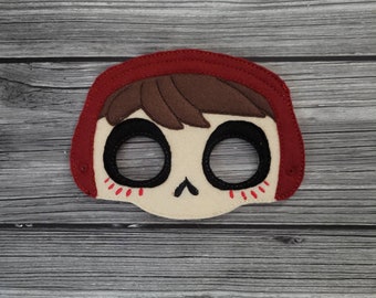 Mexican Boy Mask - Miguel Mask - Kid & Adult Mask - Hooded Skeleton Boy Mask - Creative Play - Halloween Costume - Pretend Play - Dress-Up