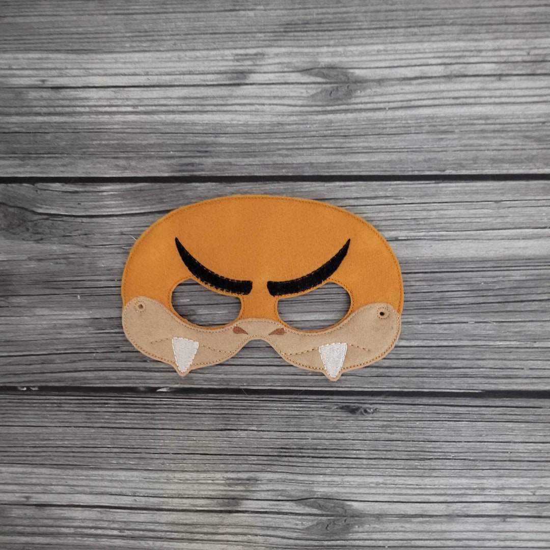 Boom Boom Embroidered Felt Mask - Turtle Mask - Kid & Adult Mask ...