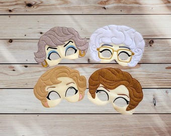 Golden Years geborduurde vilten maskers dames - Halloweenkostuum