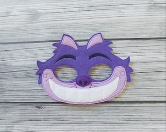 Purple Smiling Full Face Cat Mask - Cheshire Cat - Kid & Adult - Creative Play - Halloween Costume - Pretend Play - Dress-Up Mask