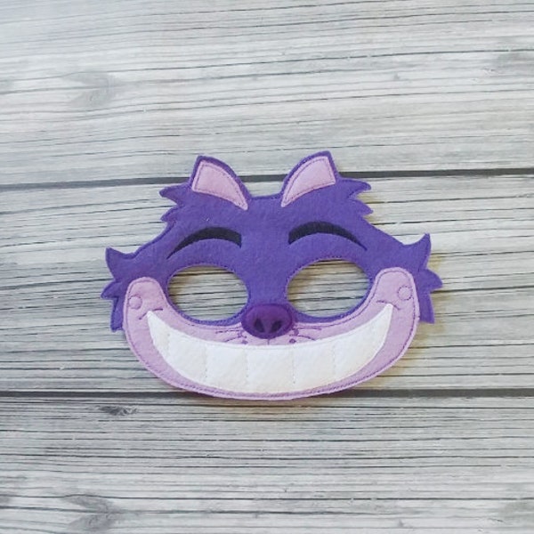 Purple Smiling Full Face Cat Mask - Cheshire Cat - Kid & Adult - Creative Play - Halloween Costume - Pretend Play - Dress-Up Mask