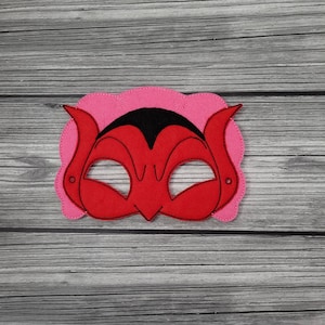 Handmade Devil Mask: Embroidered Felt Costume, Creative Play