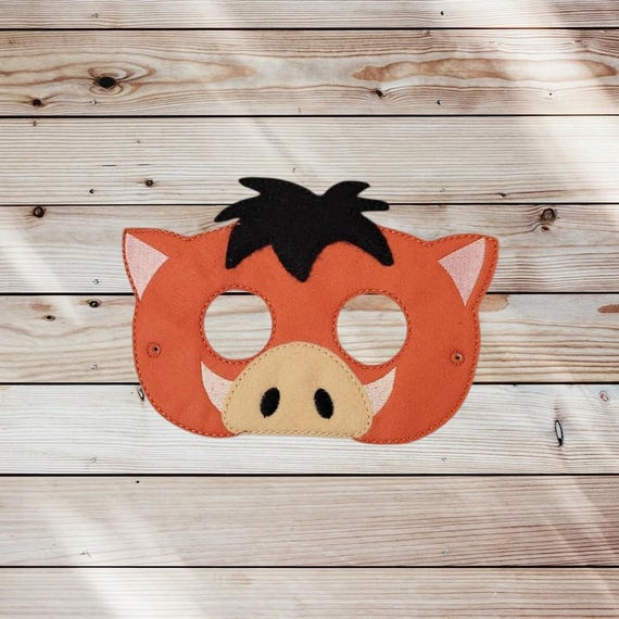 Masque Amusant Fête Masque Tête D'animal En Fausse Fourrure - Bouche Mobile - Déguisement
