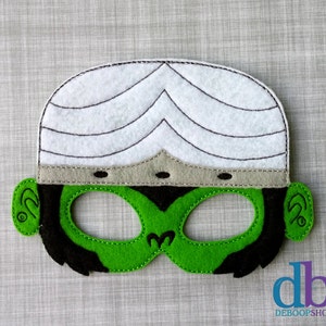Monkey Felt Embroidered Mask -Evil Monkey - Mojo the Monkey - Kid & Adult - Creative Play - Halloween Costume - Pretend Play - Dress-Up Mask