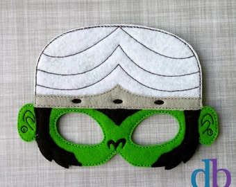 Evil Monkey Felt Mask: Embroidered Costume, Creative Play