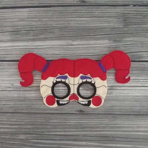 Circus Baby Felt Mask: Embroidered Cosplay Mask, Kid & Adult