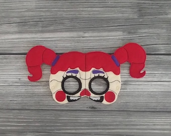 Baby Felt Embroidered Mask - Circus Baby Mask - Kid & Adult - Creative Play - Make Believe Mask - CosPlay Mask - Halloween Mask-Pretend Play