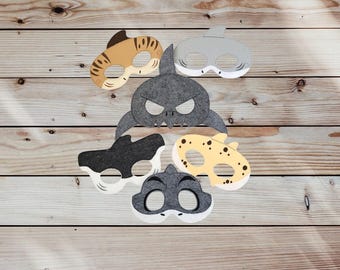 Haaienmaskers - engelhaai - hamerhaai - tijgerhaai - heerhaai - haai met vinnen - creatief spelen - doen alsof - verkleedmaskers - Halloween