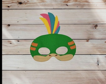 Embroidered Felt Turtle Mask: Kids Halloween Costume, Cosplay Dress Up