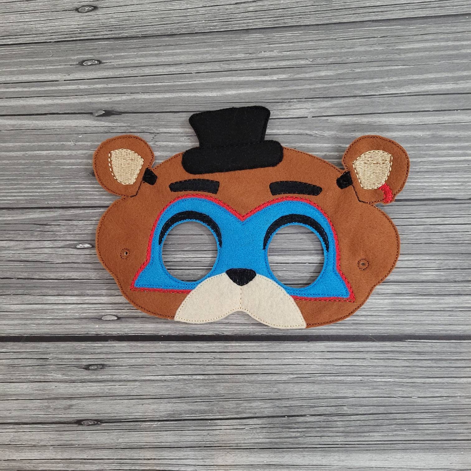 Helpy Felt Embroidered Mask Funtime Freddy Mask White Bear Mask