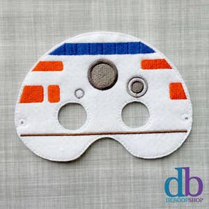 Embroidered Robot Mask: Felt Dress-Up, Kid & Adult Costume