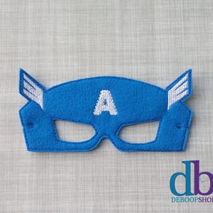 America Hero Felt Embroidered Mask - Kid & Adult - Pretend Play - Halloween Costume